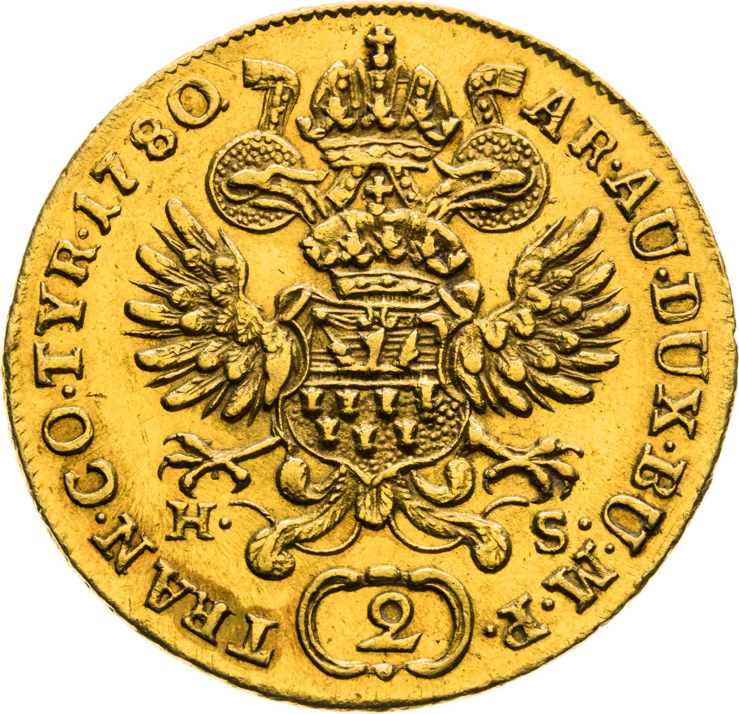 2 Dukát 1780 - reverz