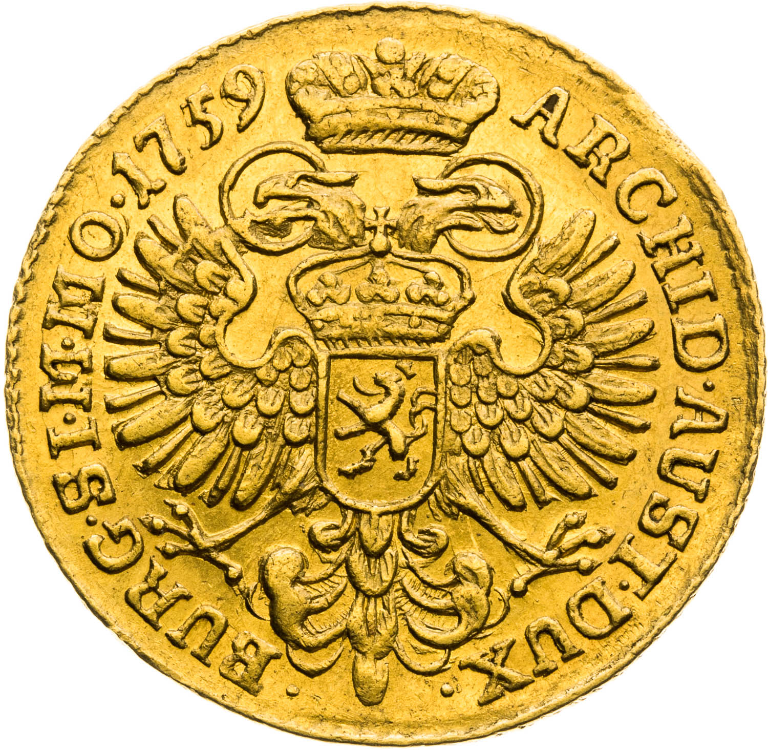 Dukát 1759 - reverz