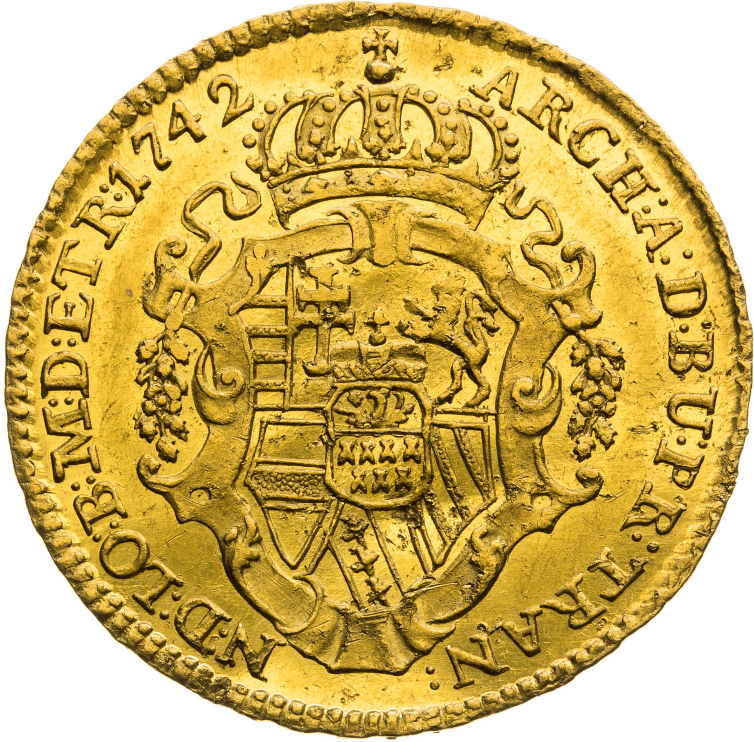 Dukát 1742 - reverz