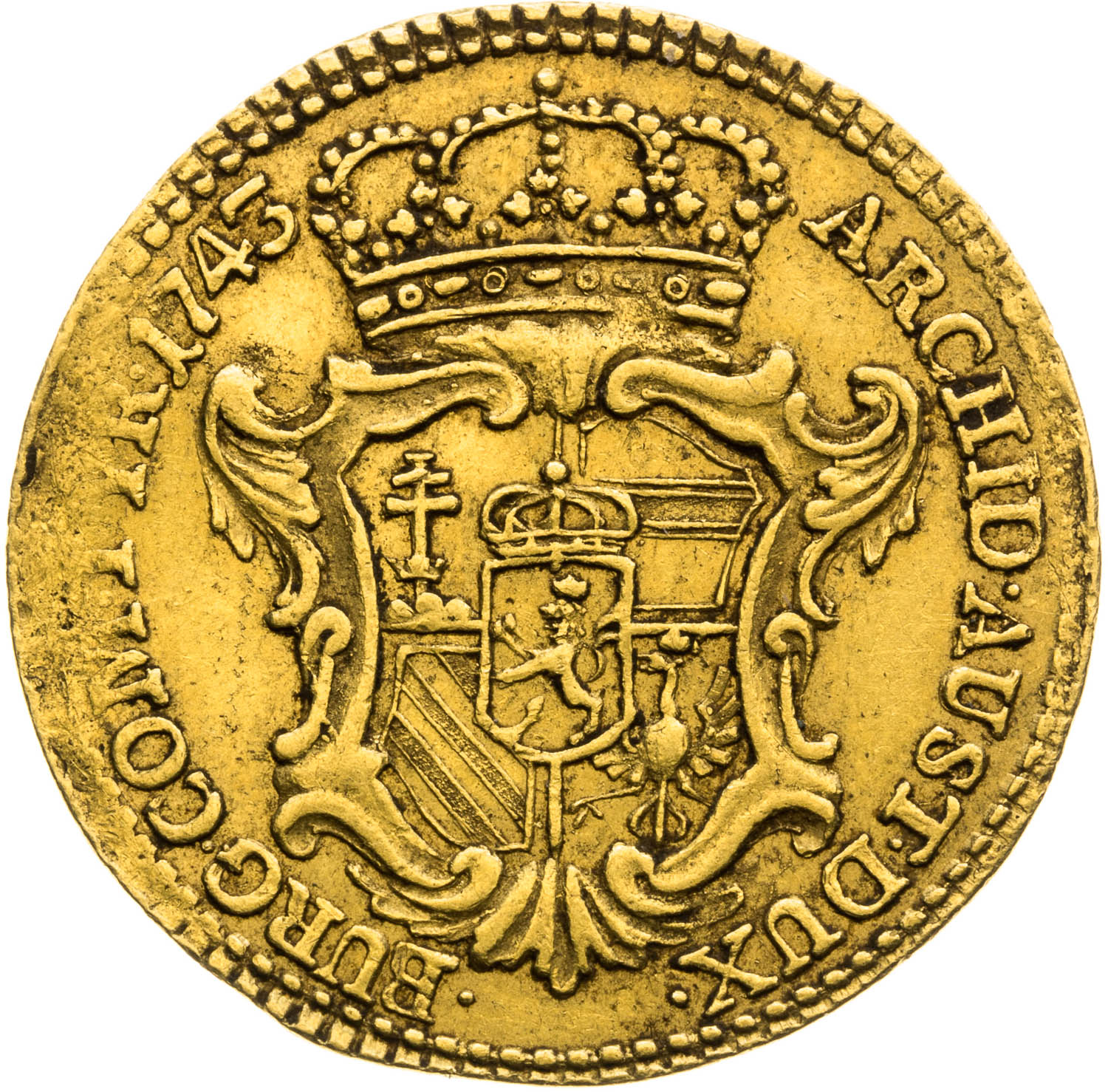 Dukát 1743 - reverz