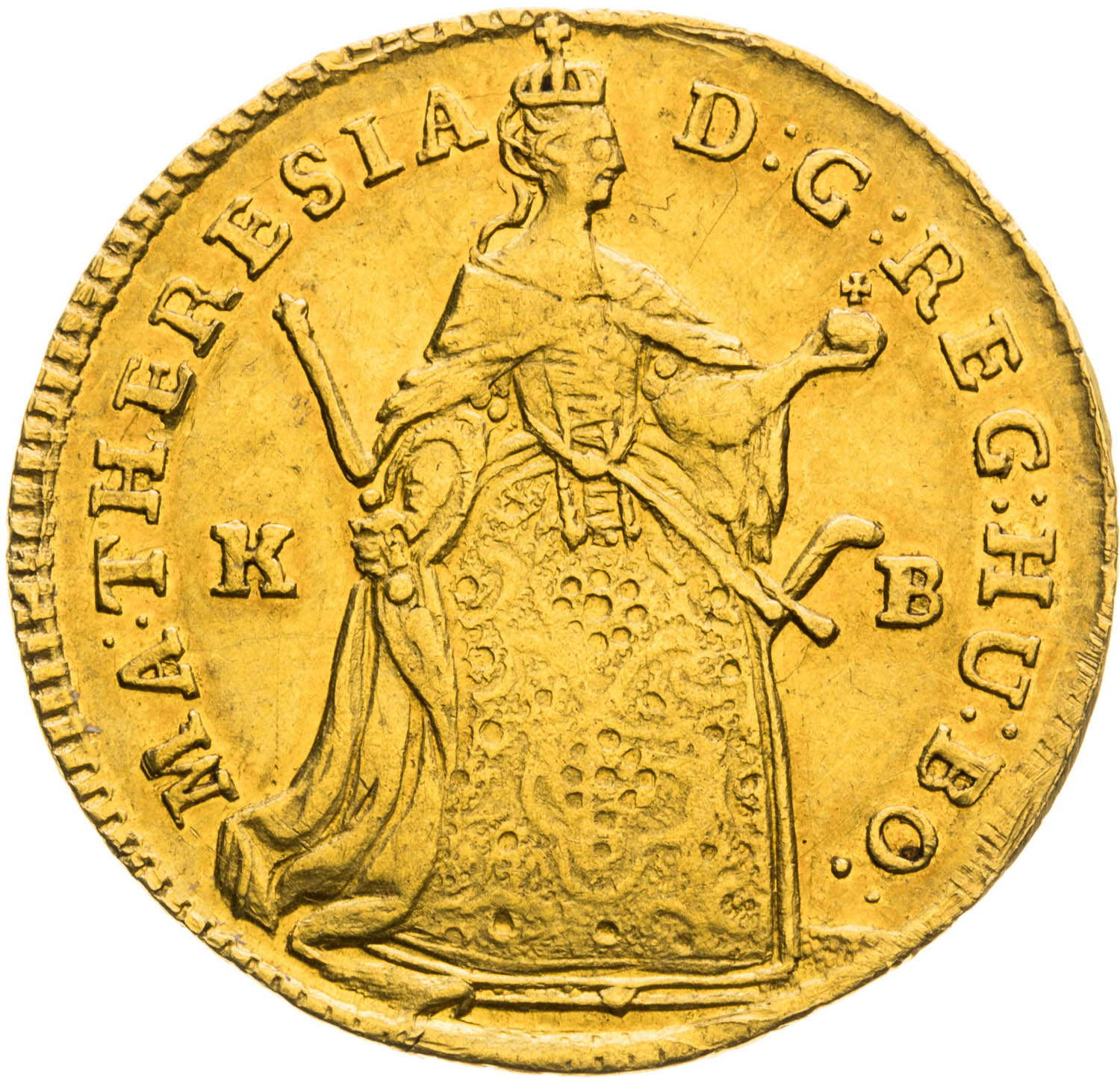 Dukát 1745 - averz