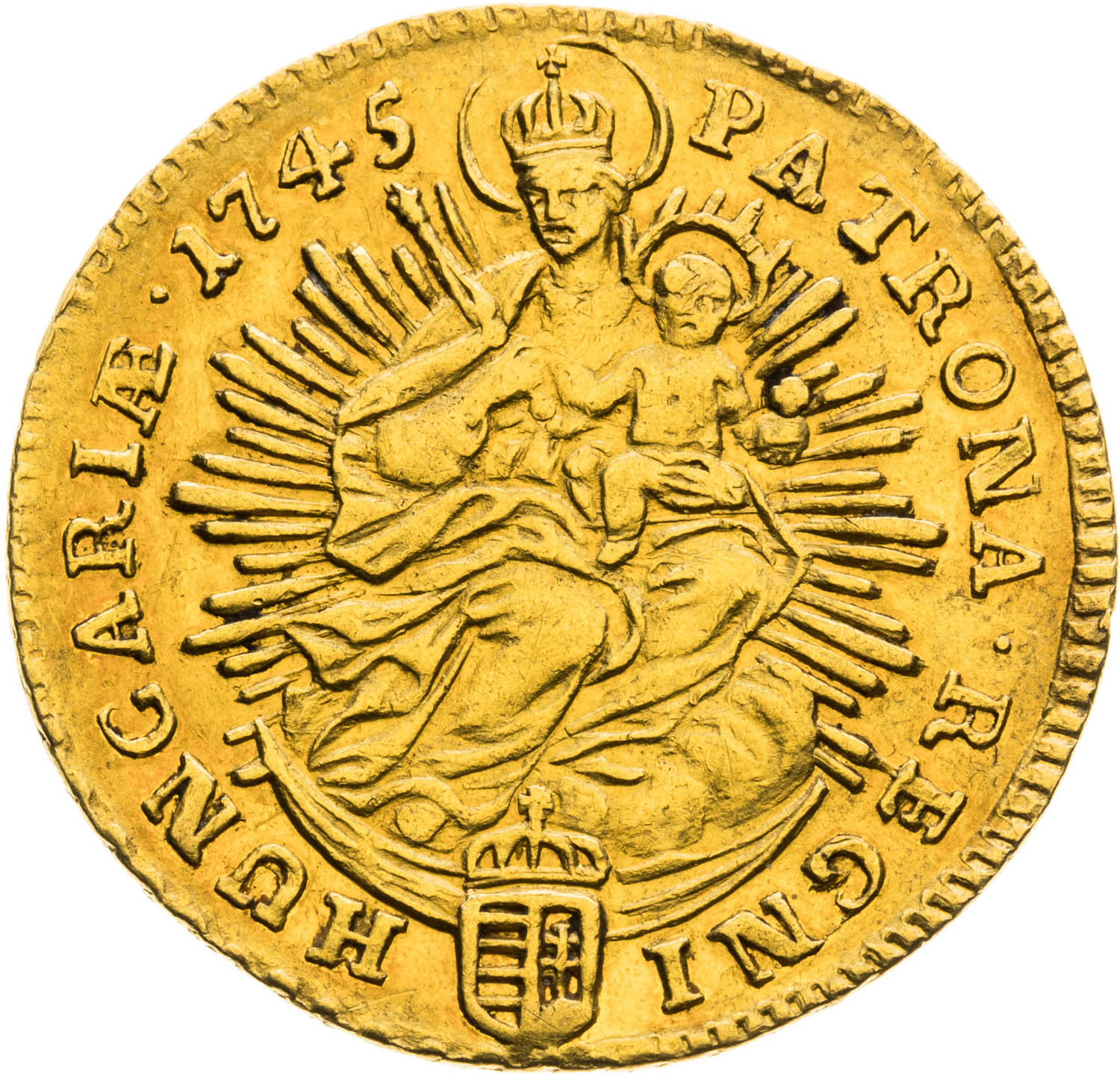 Dukát 1745 - reverz