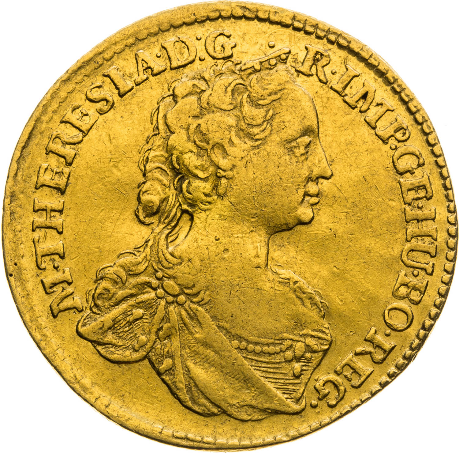 Dukát 1755 - averz