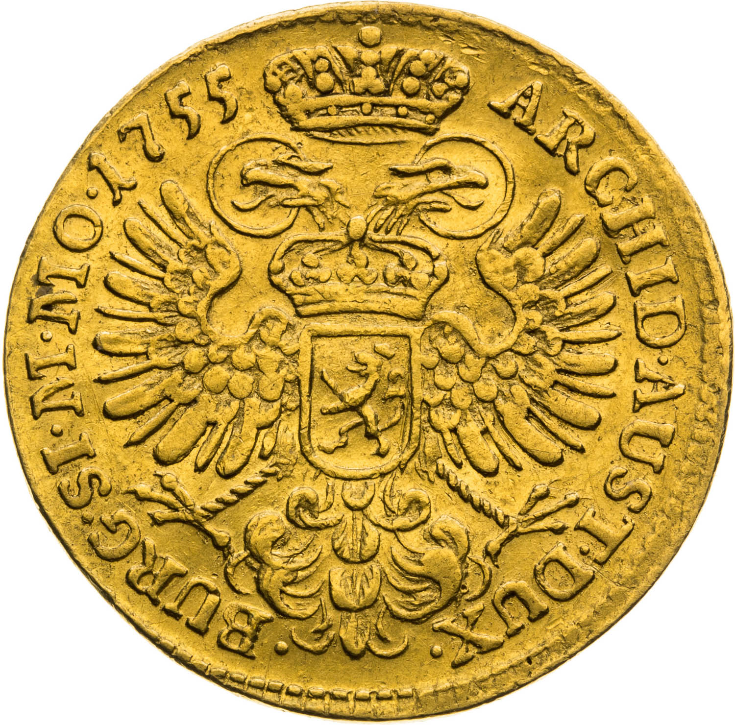 Dukát 1755 - reverz