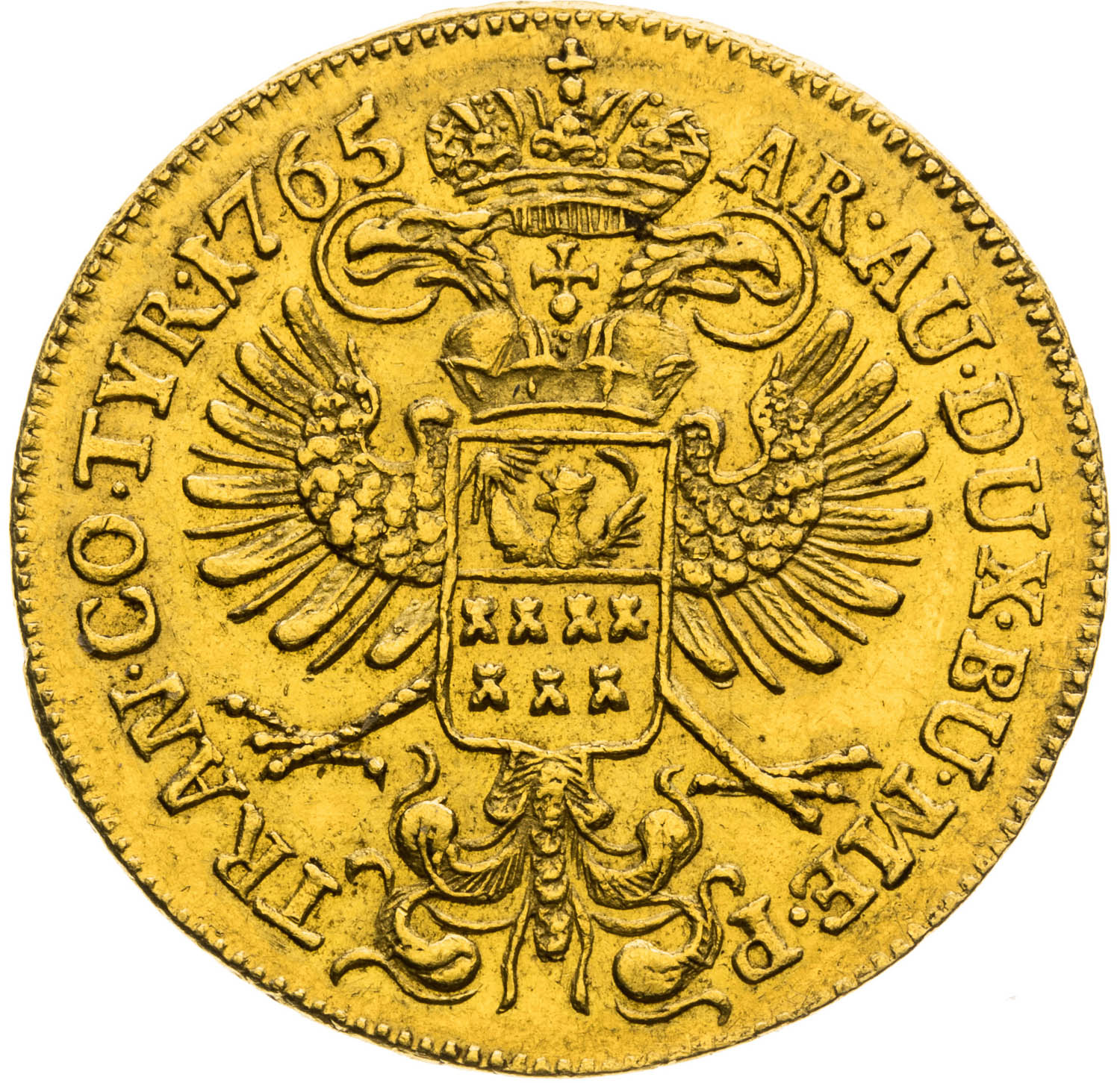 Dukát 1765 - reverz