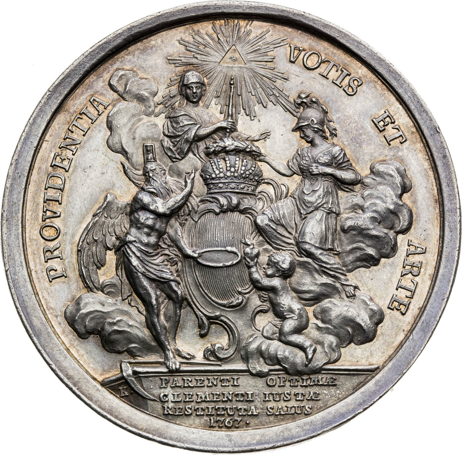 Strieborná medaila 1767 - reverz