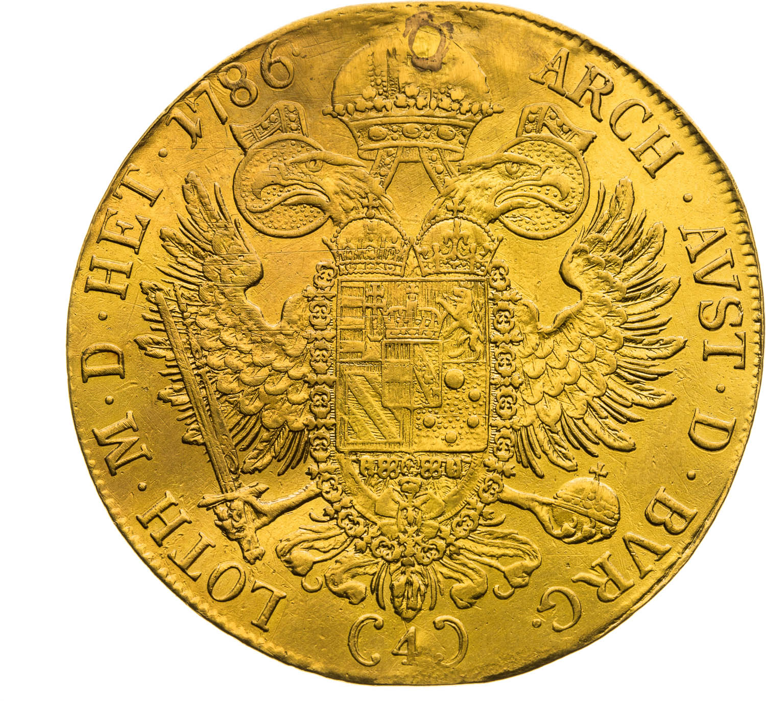 4 Ducats 1786 - back