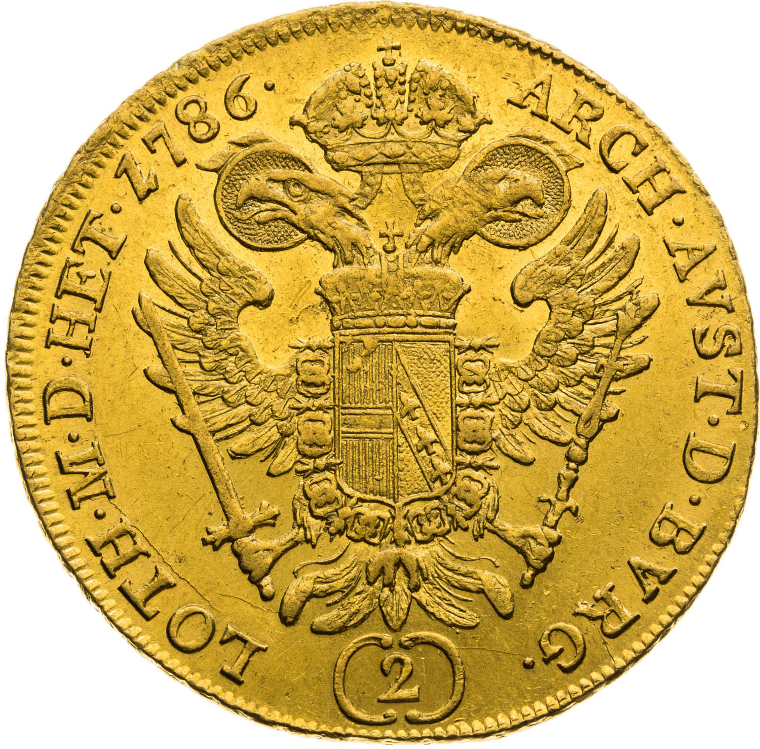 2 Ducats 1786 - back