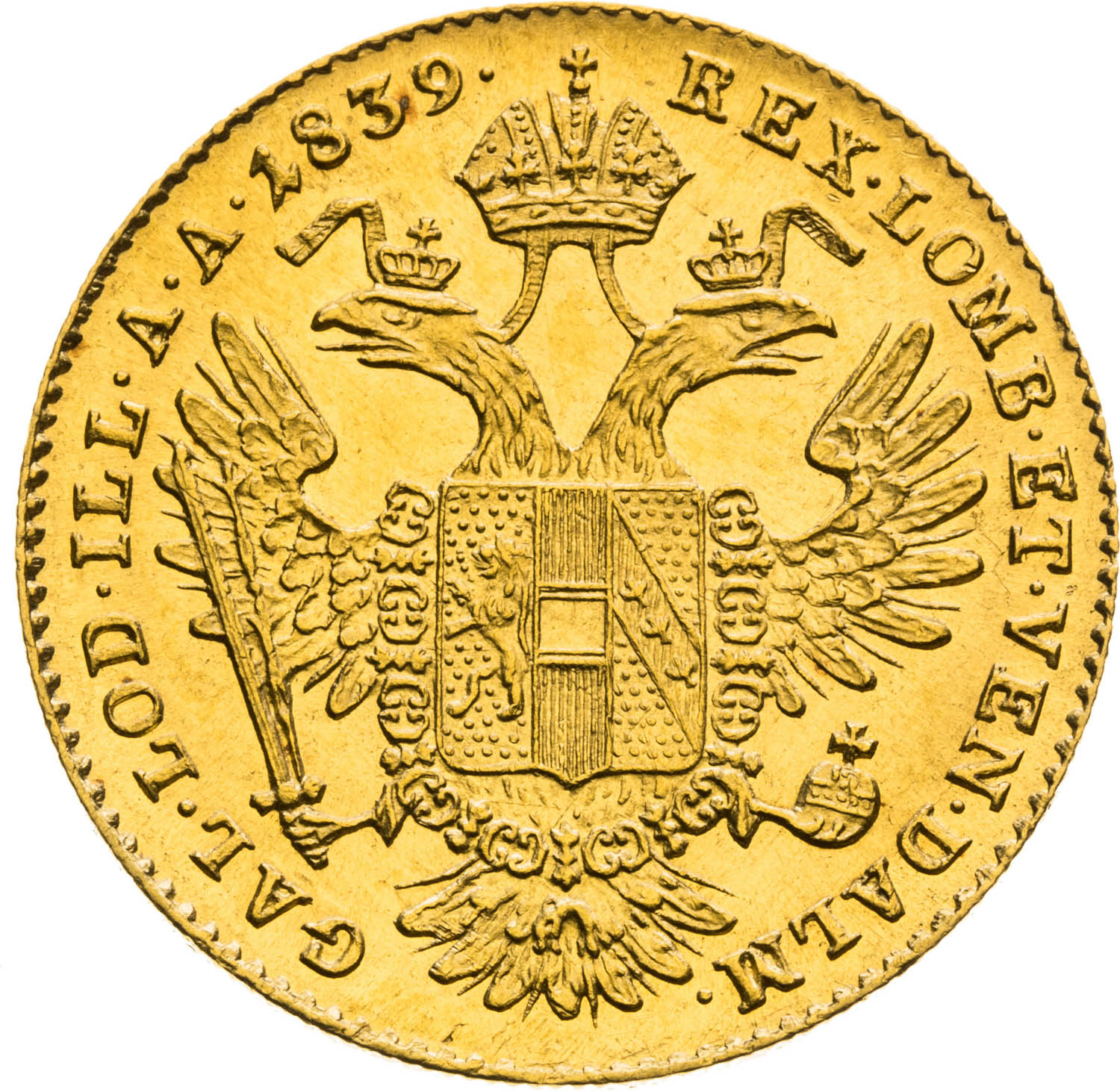 Ducat 1839 - back