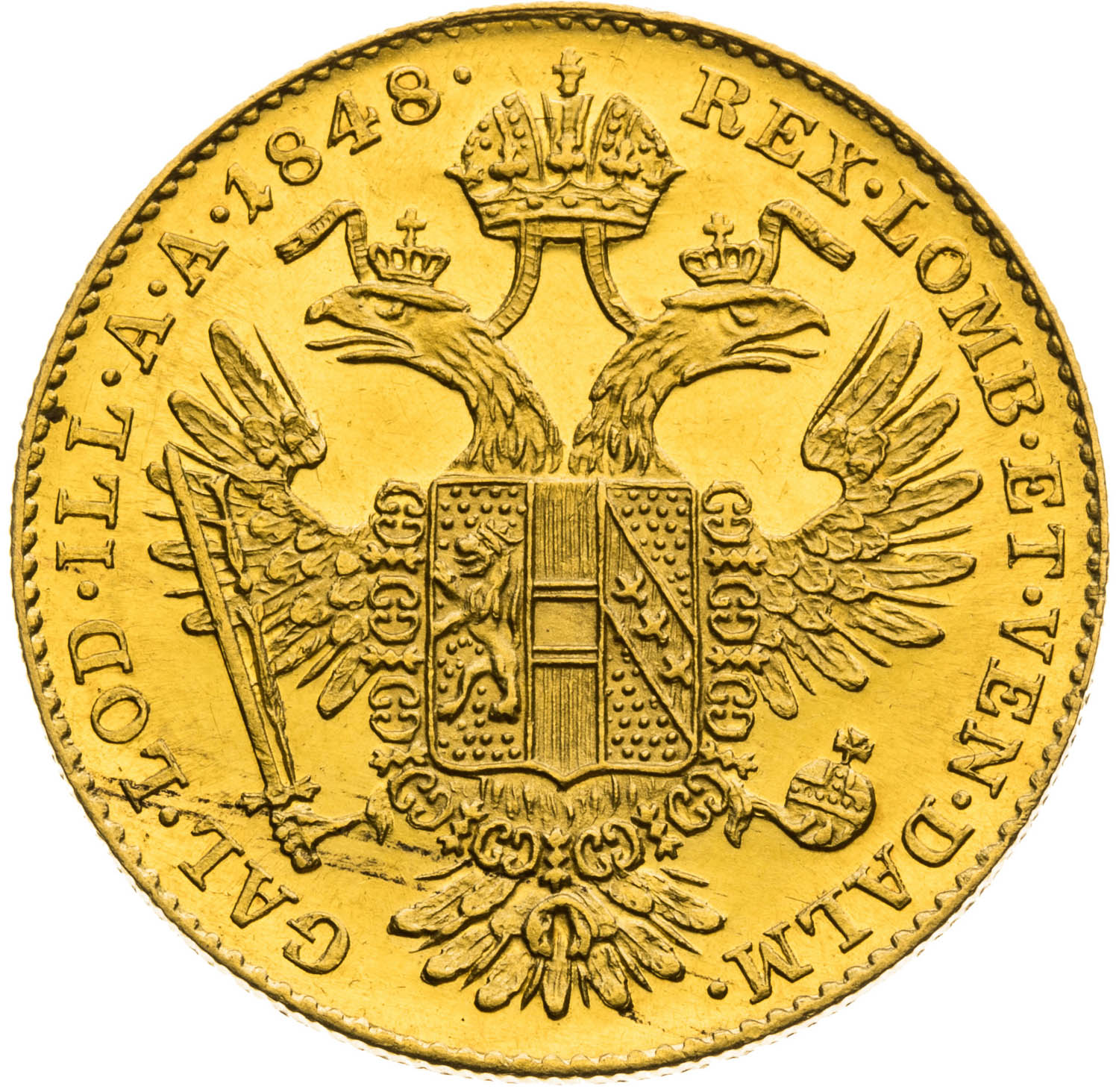 Dukát 1848 - reverz