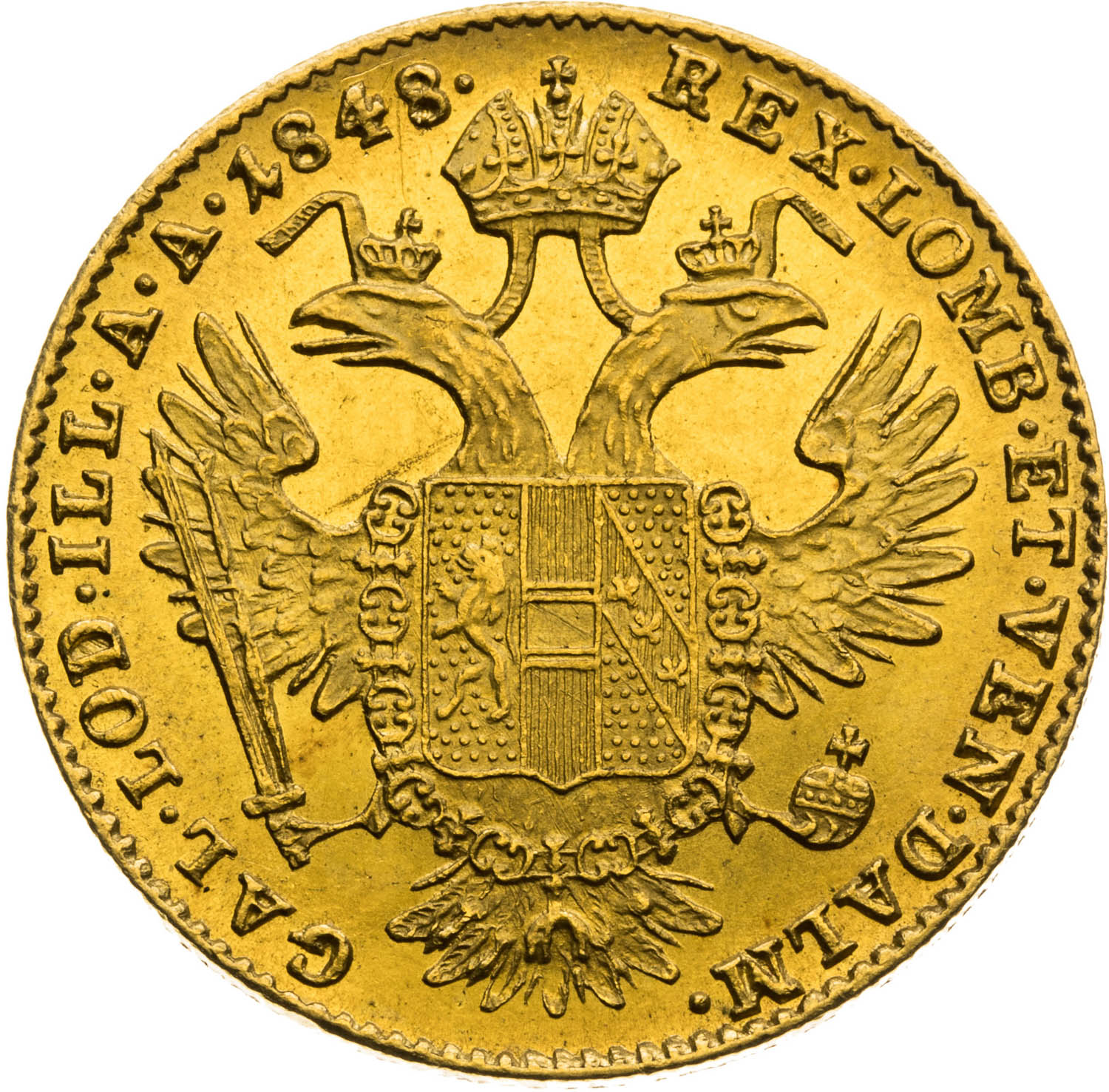 Dukát 1848 - reverz