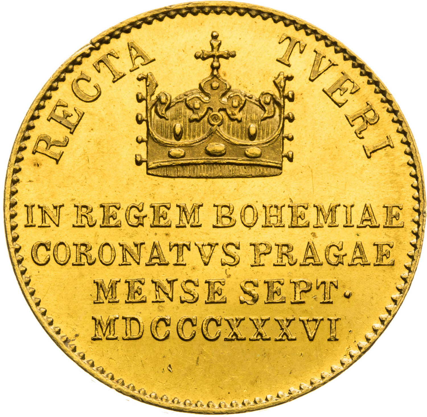 Zlatý žetón 1836 (Dukát) - reverz