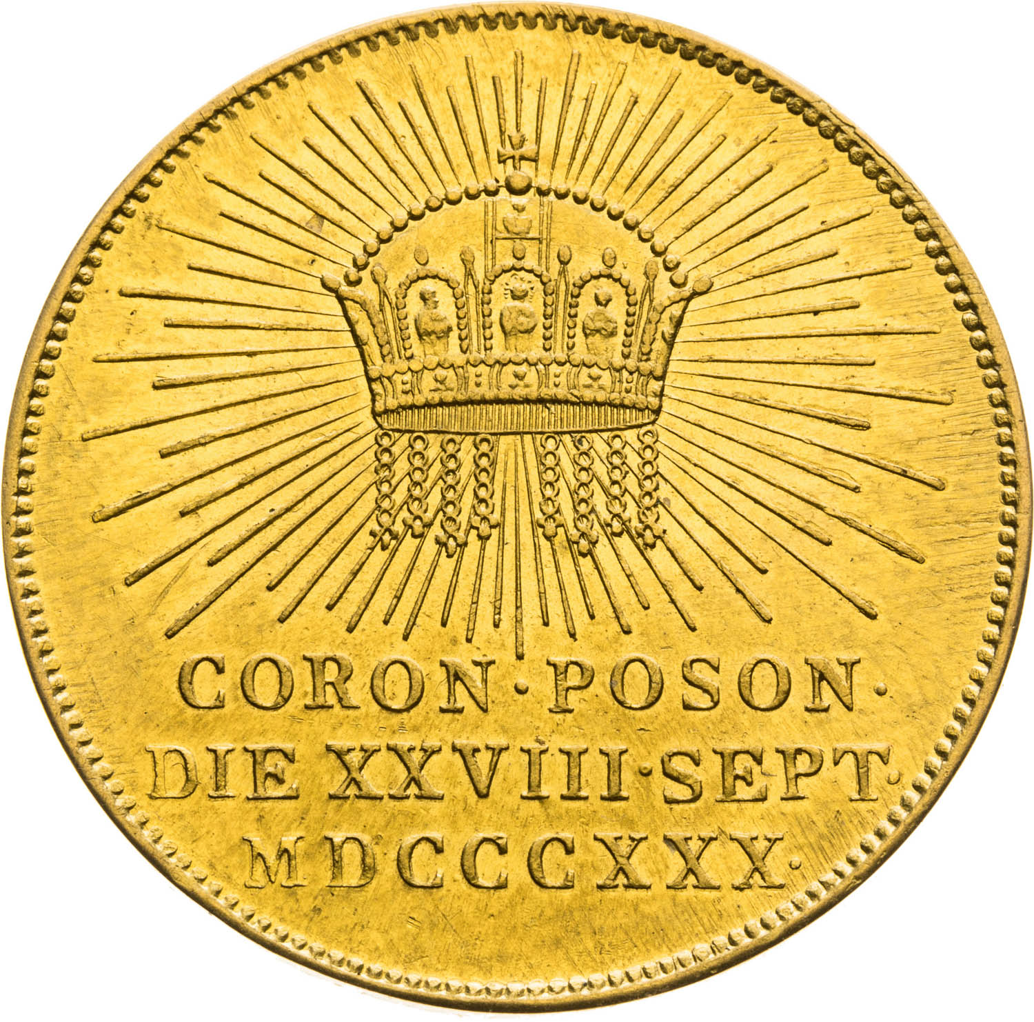 Zlatý žetón 1830 (1 3/4 Dukát) - reverz