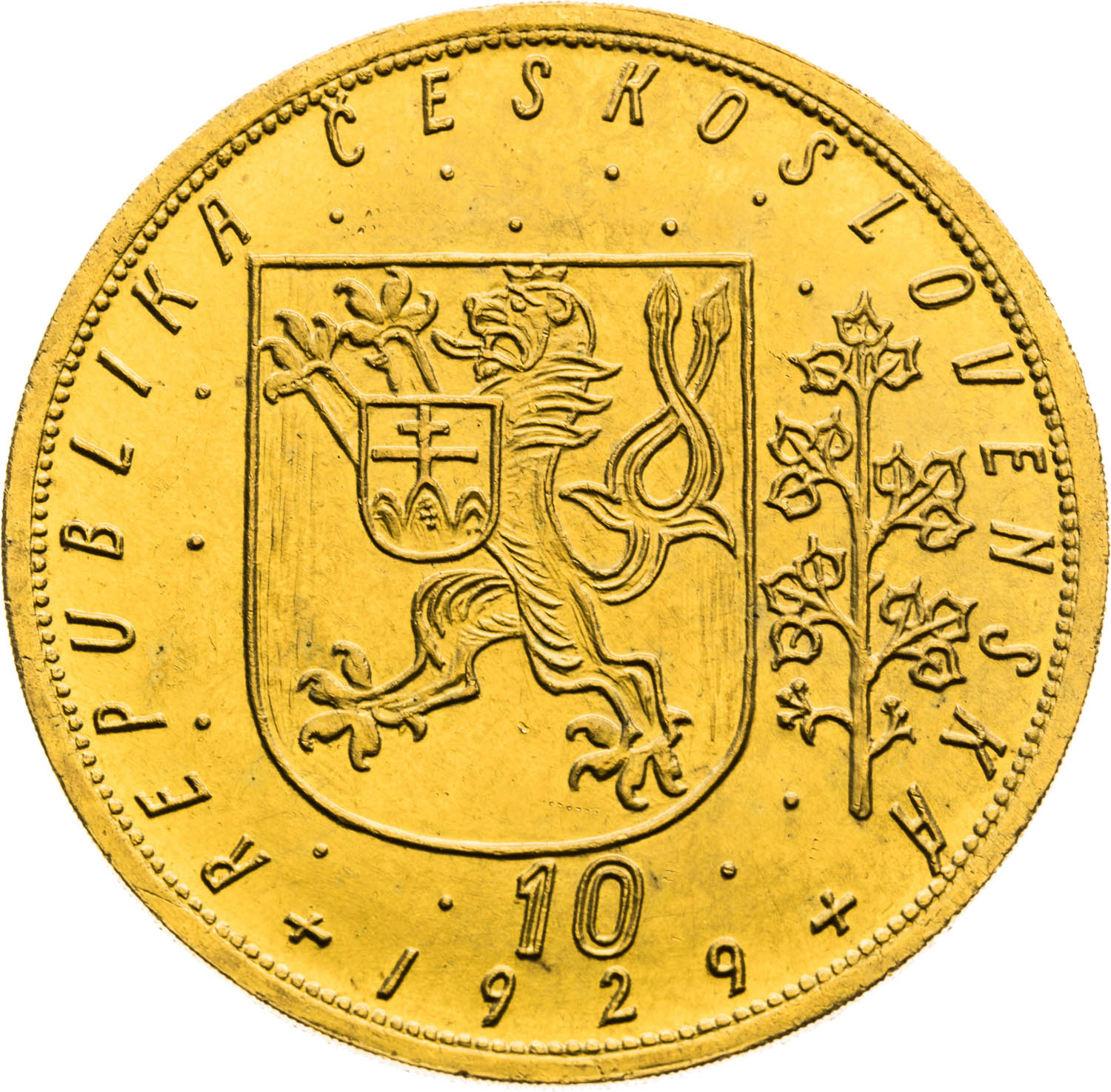 10 Ducat 1929 - back