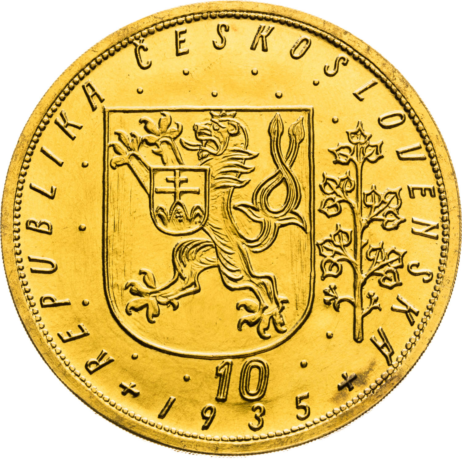 10 Ducats 1935 - back