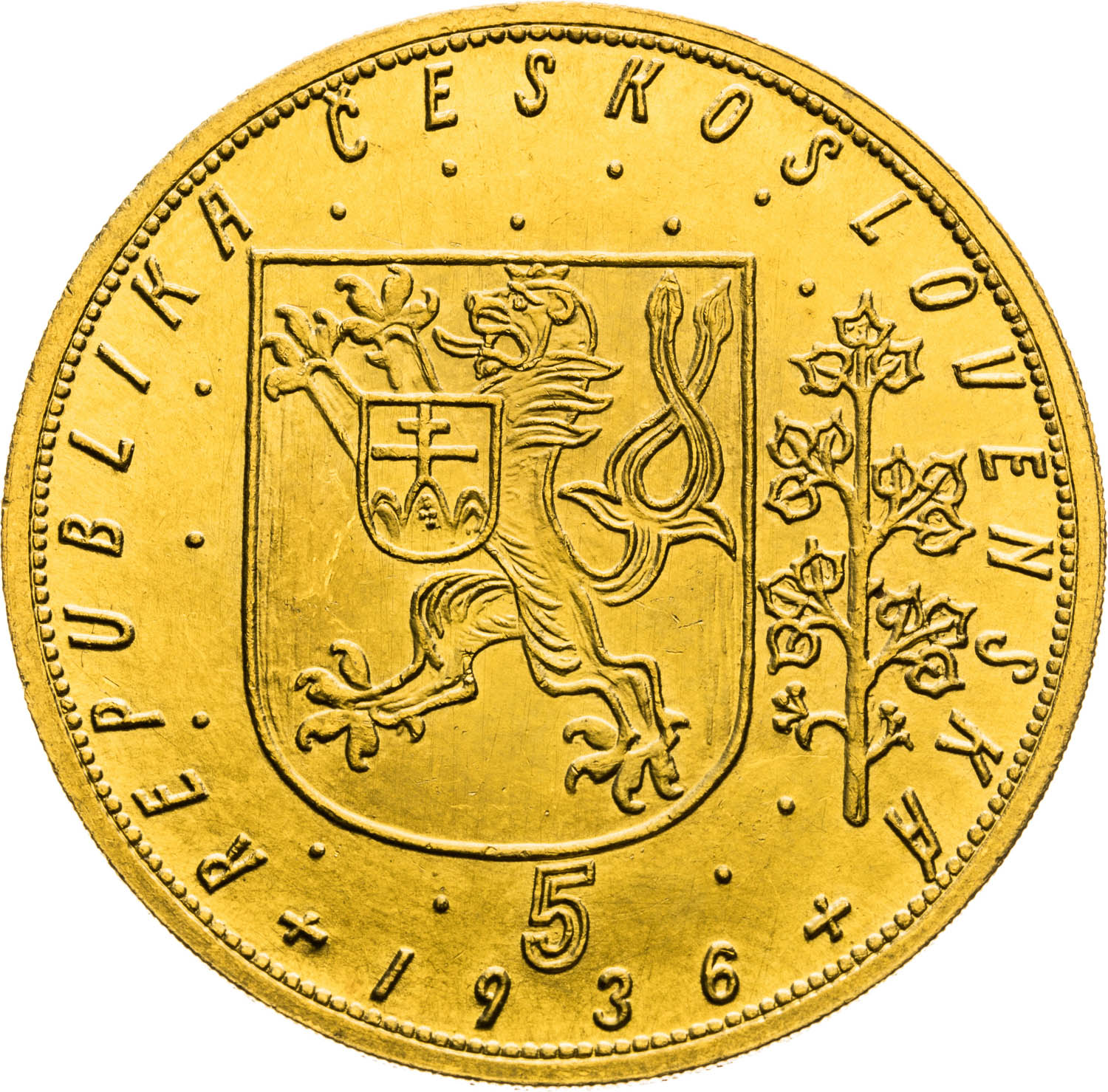 5 Ducats 1936 - back