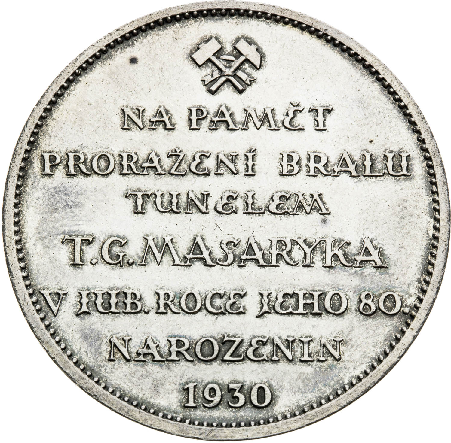 Silver medal 1930 - back