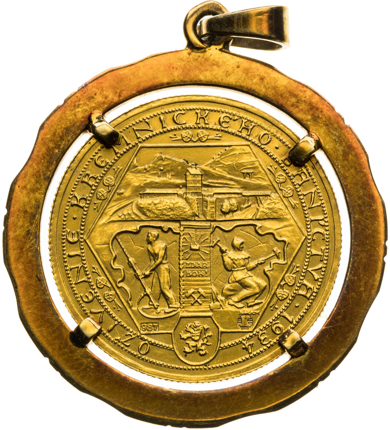 Gold medal 1934 (Ducat) - back
