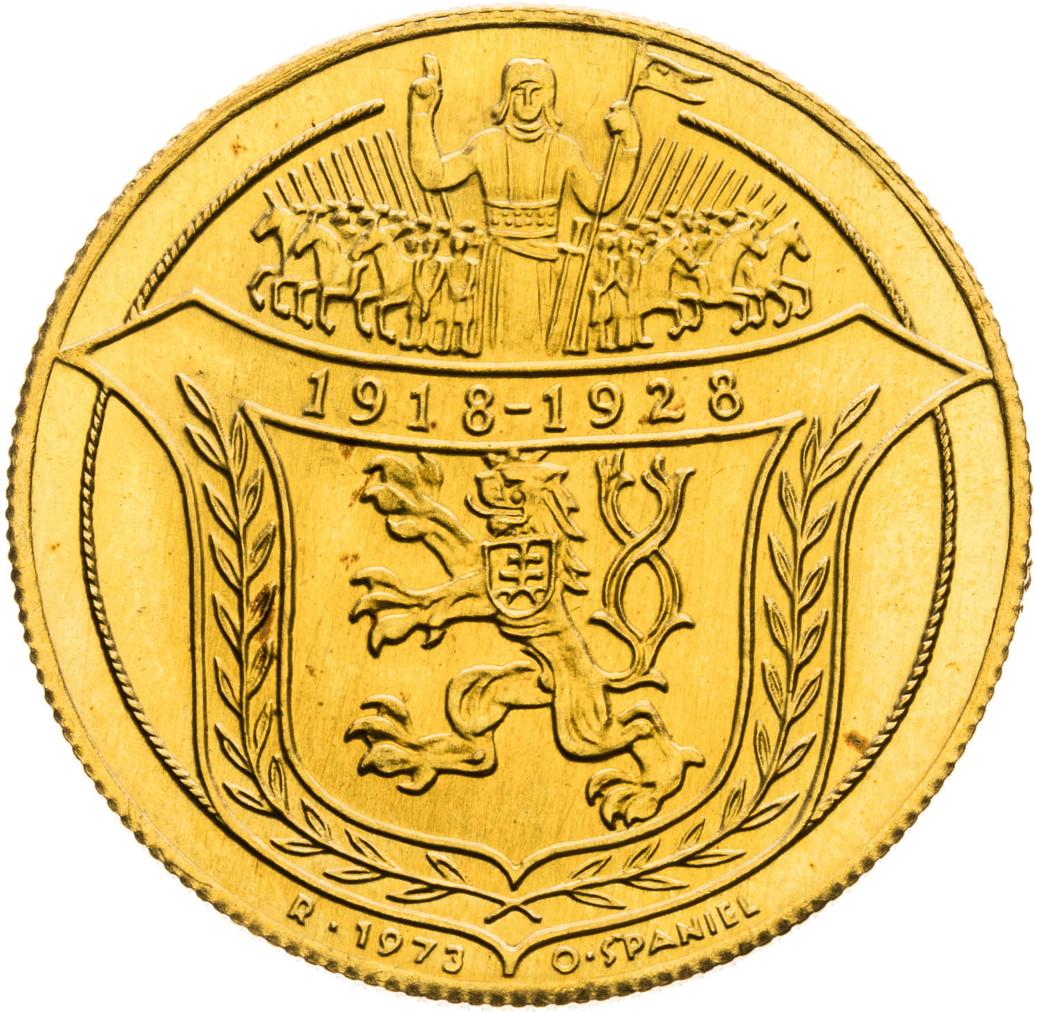 Zlatá medaila 1928 / 1973 (2 Dukát) - averz