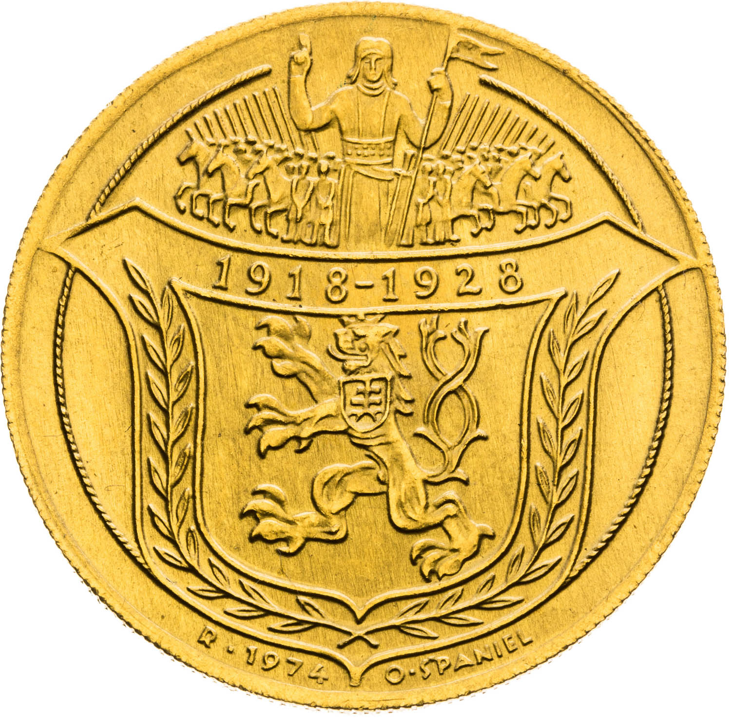 Zlatá medaila 1928 / 1974 (2 Dukát) - averz