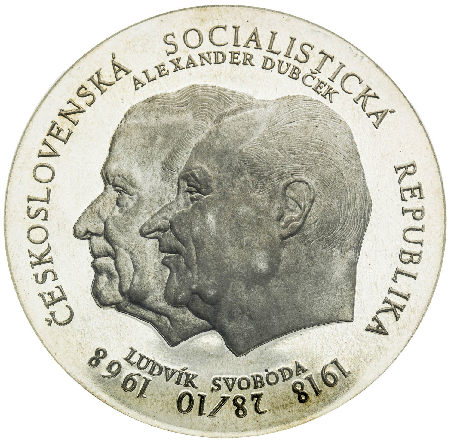 Strieborná medaila 1968 - averz