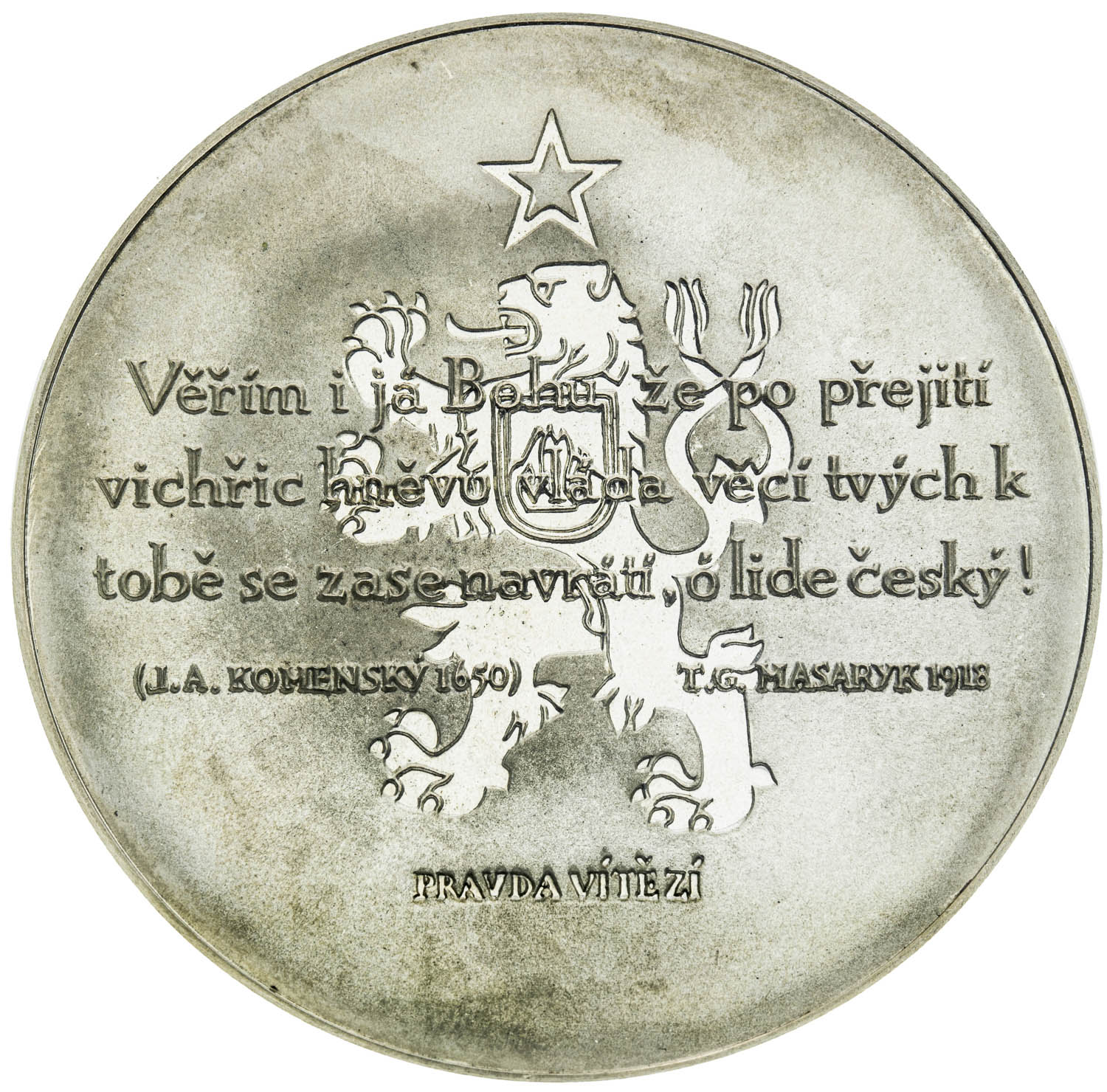 Strieborná medaila 1968 - reverz