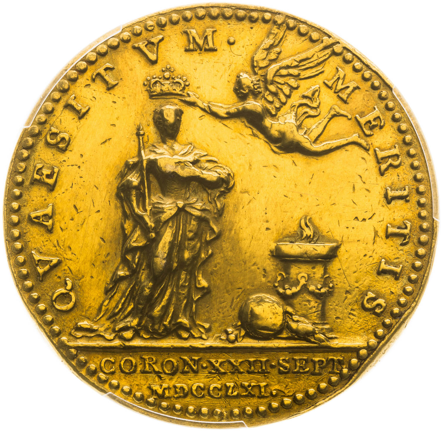 Gold medal 1761 - back