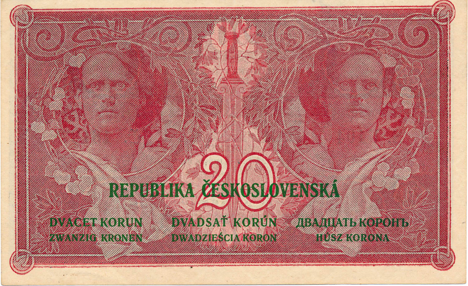 20 Kč 1919 - reverz
