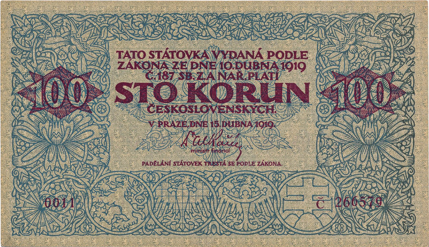 100 Koruna 1919 - front