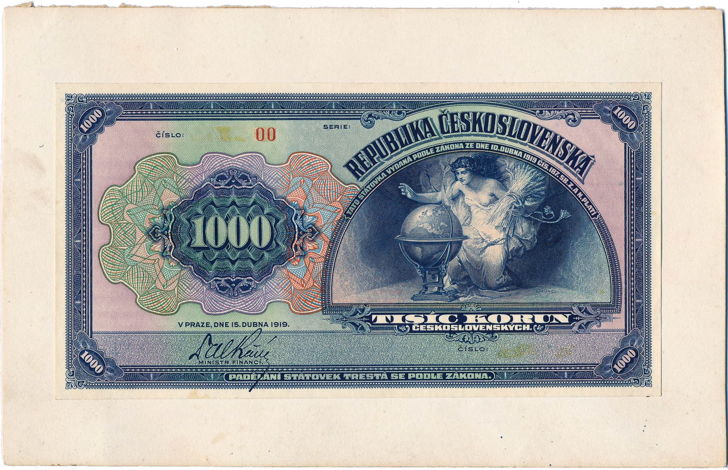 1000 Koruna 1919 (2 pcs) - front