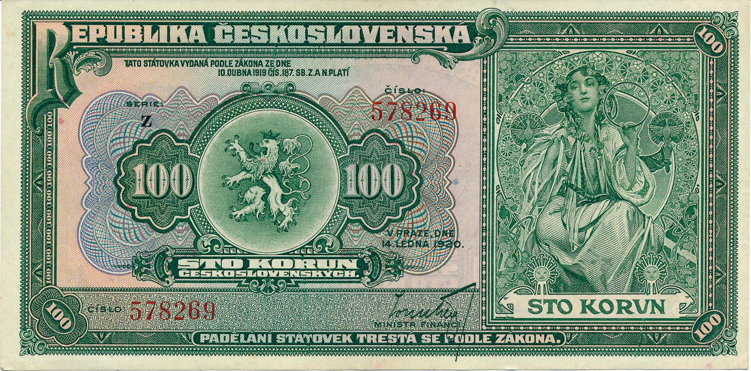 100 Koruna 1920 - front