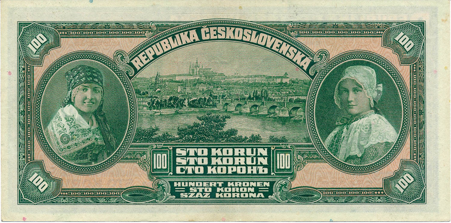 100 Koruna 1920 - back