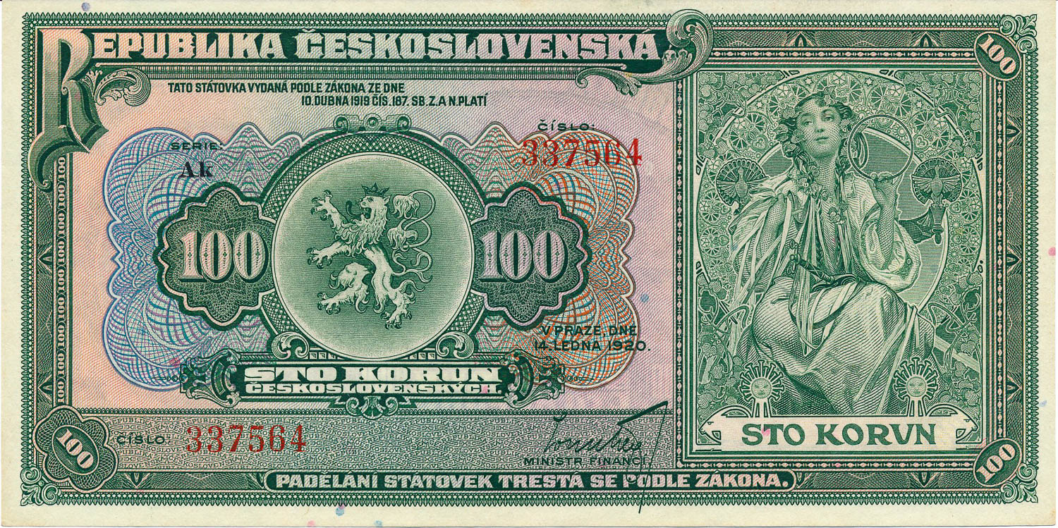 100 Koruna 1920 - front