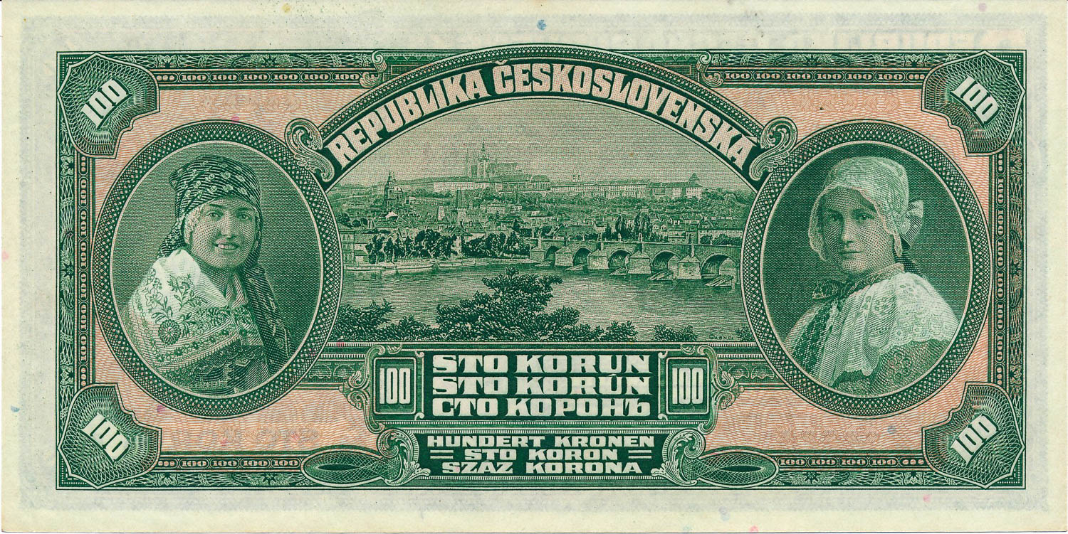 100 Koruna 1920 - back