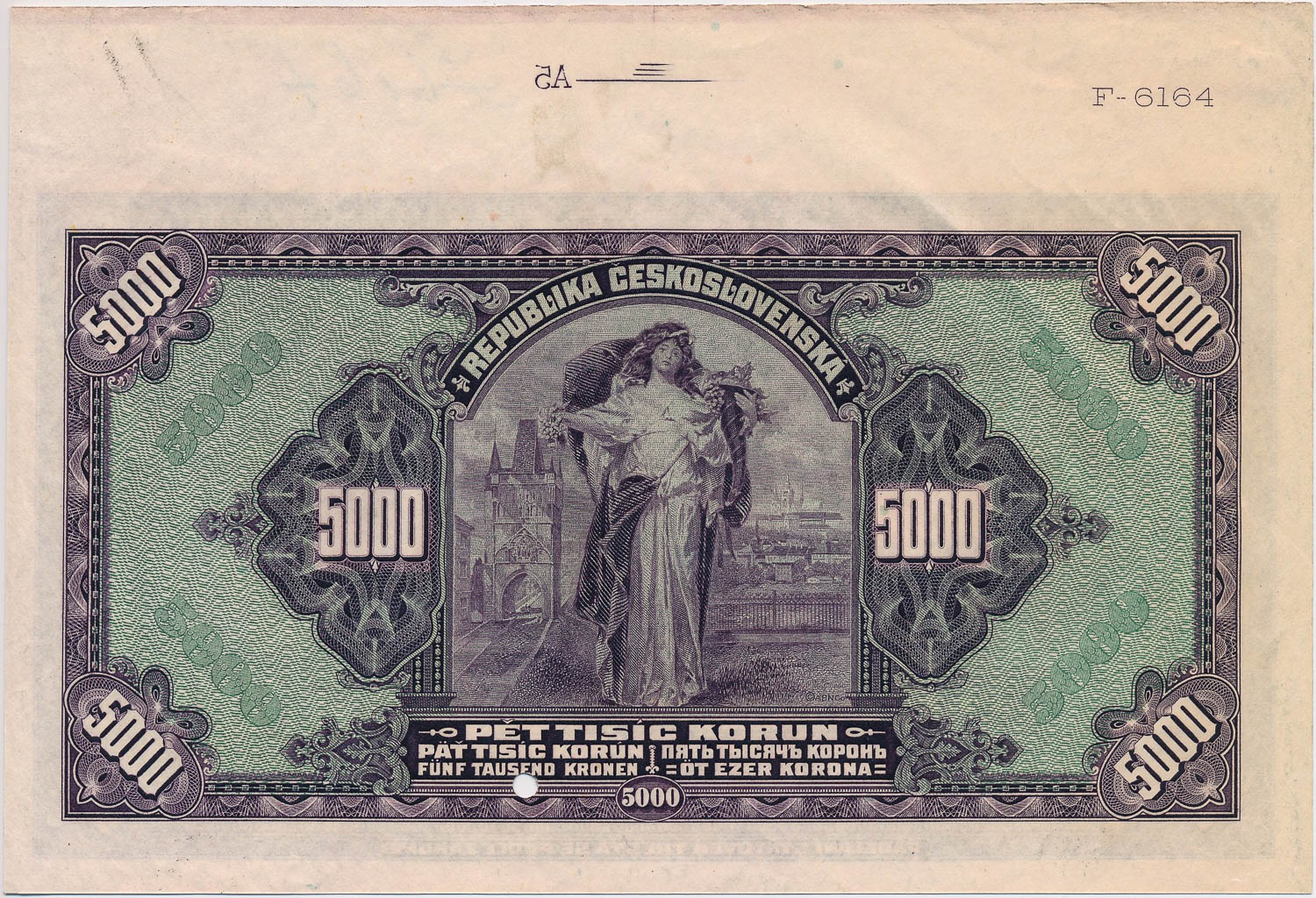 5000 Koruna 1920 (annulus) - back