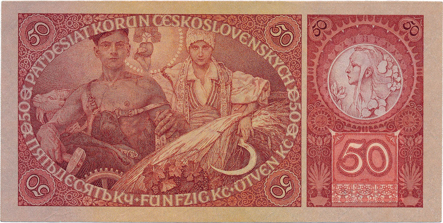 50 Kč 1929 - reverz