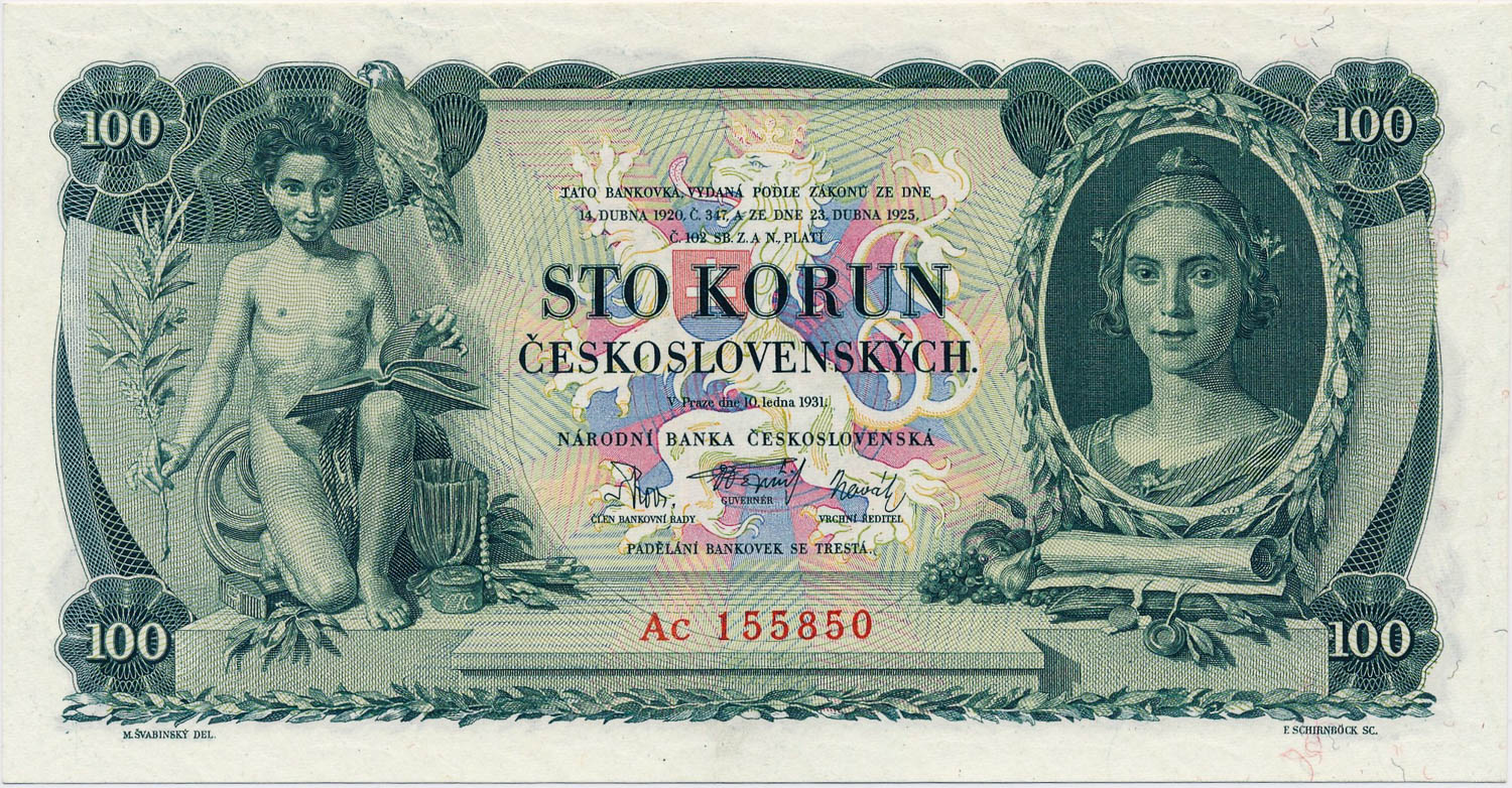 100 Kč 1931 - averz