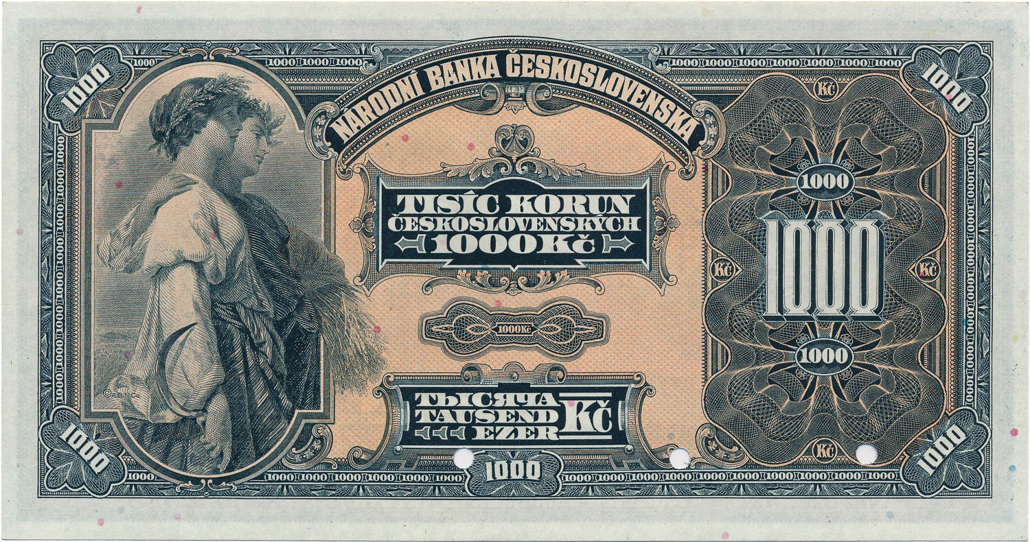 1000 Koruna 1932 (annulus) - back