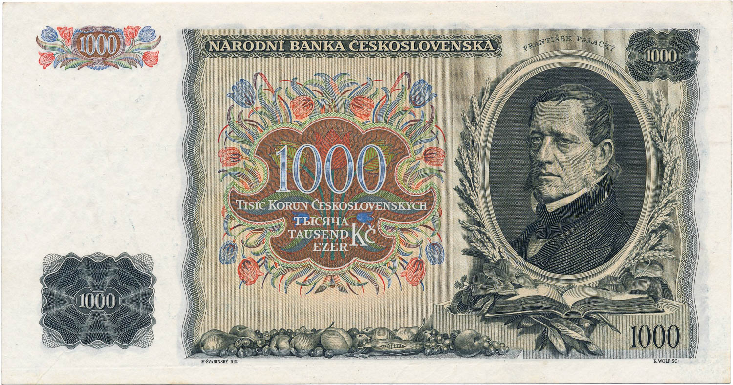 1000 Koruna 1934 - back