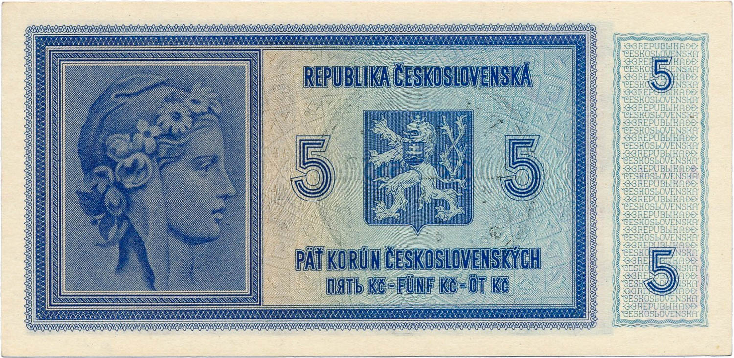 5 Koruna 1938/1940 - back