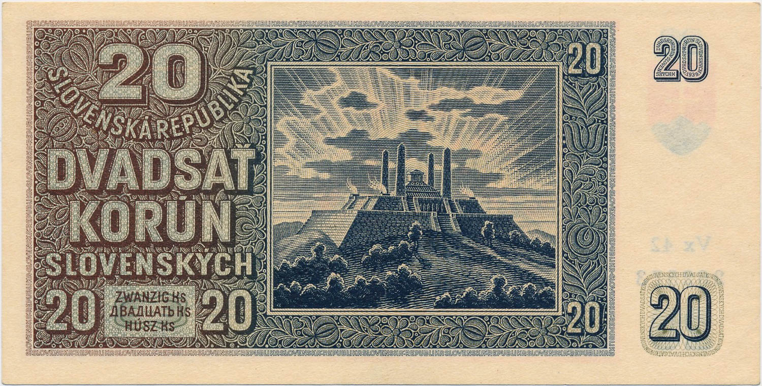 20 Koruna 1939 - back