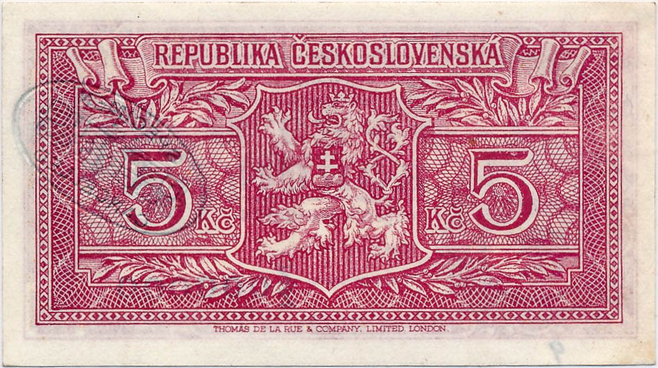 5 Koruna 1945 (annulus) - back