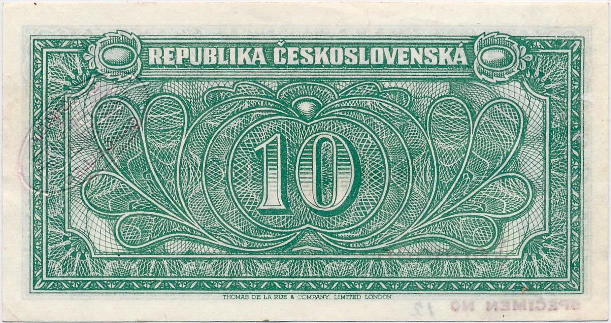 10 Koruna 1945 (annulus) - back