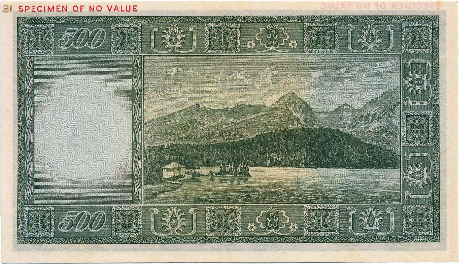 500 Koruna 1945 - back