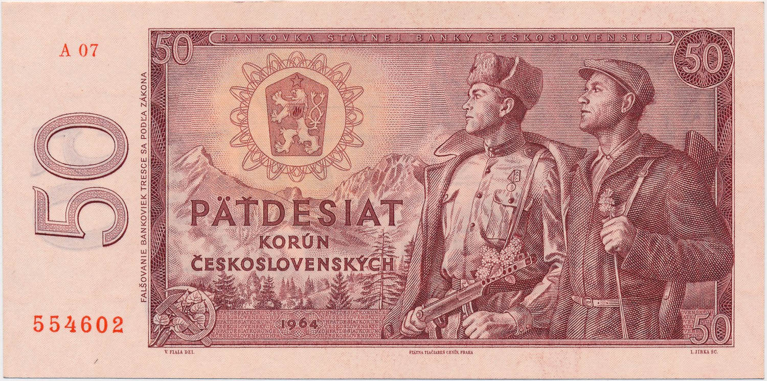 50 Kčs 1964 - averz