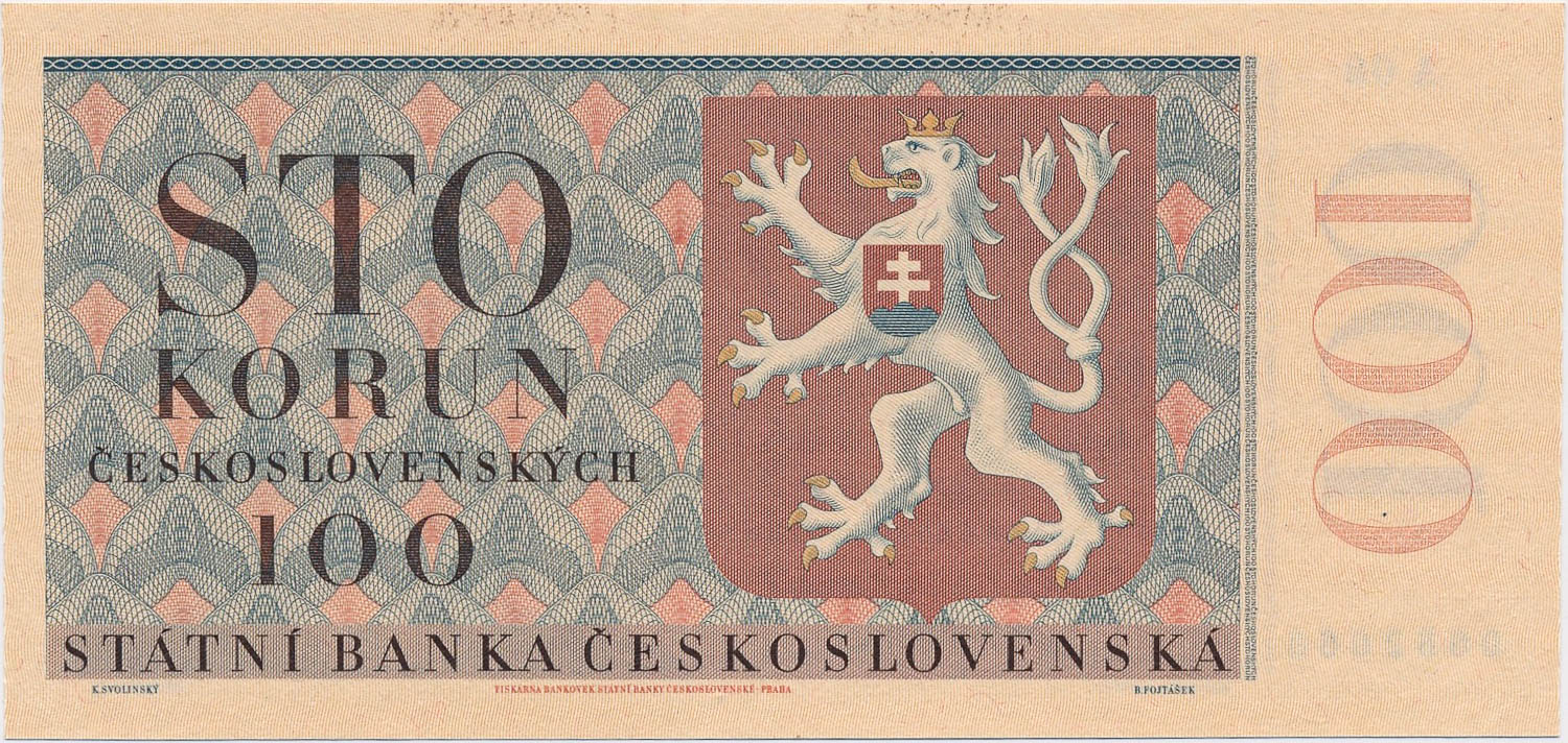 100 Kčs 1951 - reverz