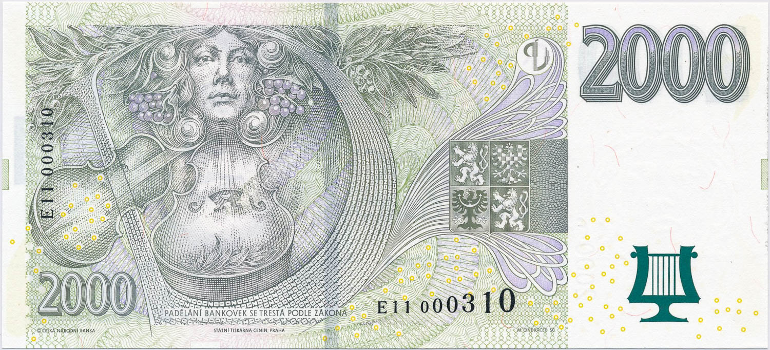 2000 Kč 2007 - reverz