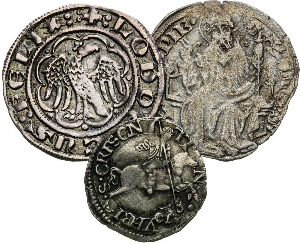 Lot of silver coins (3 pcs) - front