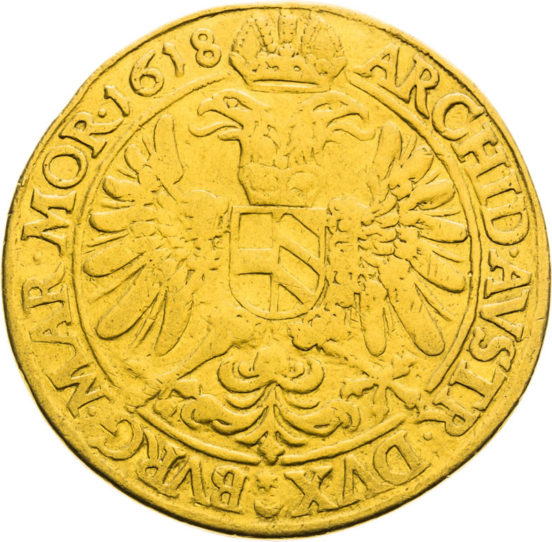 10 Ducats 1618 - back