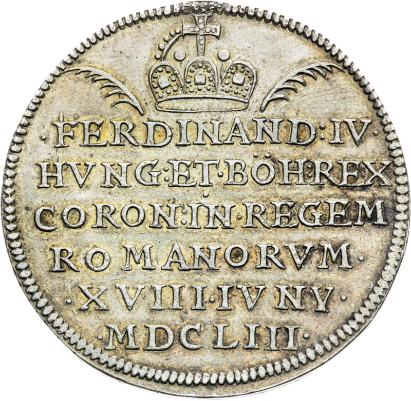 Silver medal 1653 (3/4 Thaler) - back